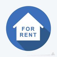 Vector Graphic of For Rent House - Flat Style