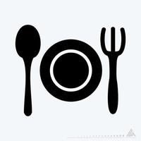 Vector Graphic of Dinner - Black Style