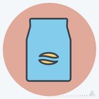 Icon Vector of Coffee Packets - Color Mate Style