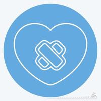 Icon Vector of Heart Surgery - Blue Eyes Style