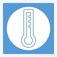 Icon Vector of Temperature - White Moon Style