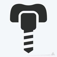 Icon Vector of Dental Implants - Glyph Style