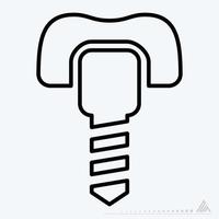 Icon Vector of Dental Implants - Line Style