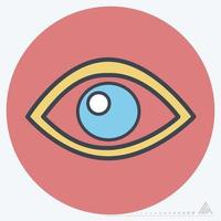 vector de icono de ojo - estilo de color mate