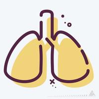 vector icono de pulmones - estilo mbe