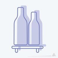 gráfico vectorial de estante de botellas - estilo gemelos vector