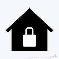 Vector Graphic of Secure House - Black Style