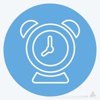 Icon Vector of Alarm - Blue Eyes Style