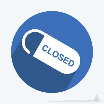 Vector Graphic of Closed Tag - Flat Style