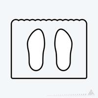 Vector Graphic of Shoe Mat - Line Style