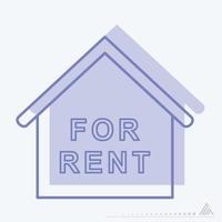 Vector Graphic of For Rent House - Twins Style