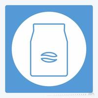 Icon Vector of Coffee Packets - White Moon Style