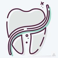 Icon Vector of Dental Floss - MBE Style