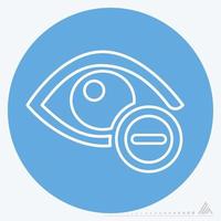 Icon Vector of Eye Exam 3 - Blue Eyes Style