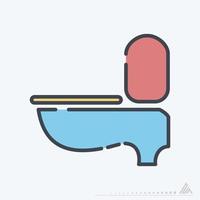 Vector Graphic of Toilet Seat - Line Cut Style