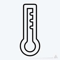 vector icono de temperatura - estilo de línea