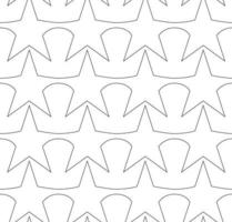 Seamless vector pattern in a linear style from stars and triangles.Seamless vector simple geometric texture.Abstract pattern of black lines.