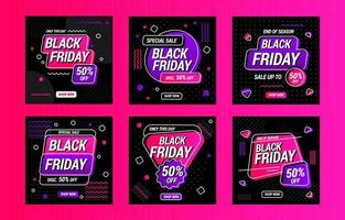 Black Friday Sale Social Media Template vector