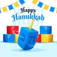 Dreidel of Hanukkah vector