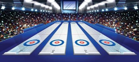 Curling Stadium Background Concept vector