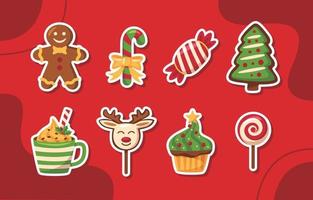 colección de dulces navideños vector