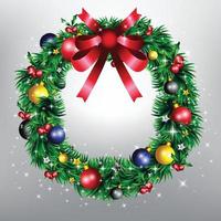 Christmas Wreath Background Concept vector