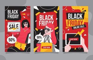 plantilla de redes sociales de venta de viernes negro vector