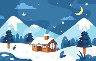 Winter Scenery Background vector