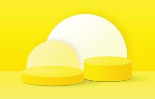 Yellow Product Podium Template vector