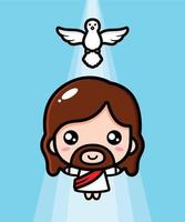 cute jesus christ cartoon design vector