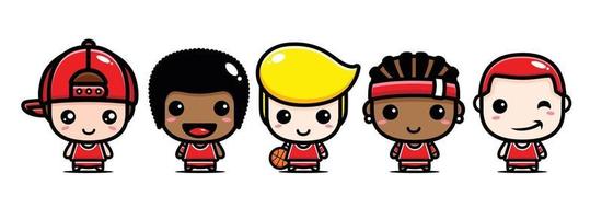 cute basketball team vector design