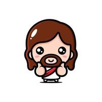 cute jesus christ cartoon design vector