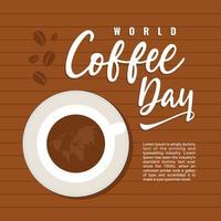 International coffee day banner, vector graphic illustration