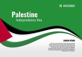 Save Palestine. Independence day greeting card. vector