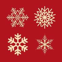 Simple, luxurious winter snow flakes vector