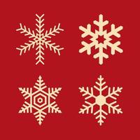 Simple, luxurious winter snow flakes vector