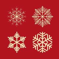 Simple, luxurious winter snow flakes vector