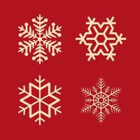 Simple, luxurious winter snow flakes vector