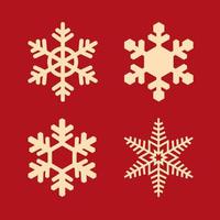 Simple, luxurious winter snow flakes vector