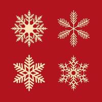 Simple, luxurious winter snow flakes vector