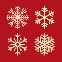 Simple, luxurious winter snow flakes vector