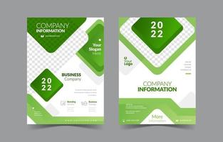 conjunto de plantillas de perfil de empresa verde vector