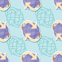 Seamless pattern connection icon vector