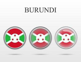 Flag of Burundi in the form of a circle vector