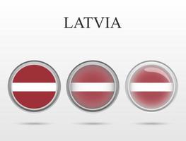 Flag of Latvia in the form of a circle vector