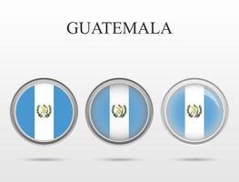 bandera de guatemala en forma de círculo vector