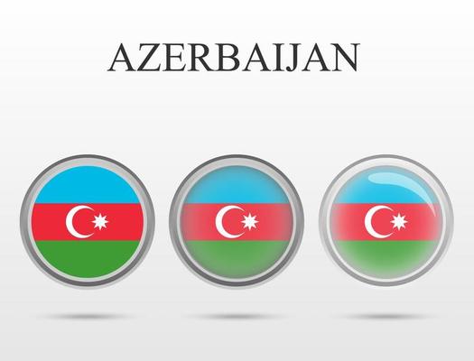 Flag of Azerbaijan in the form of a circle