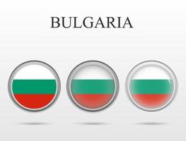 Flag of Bulgaria in the form of a circle vector