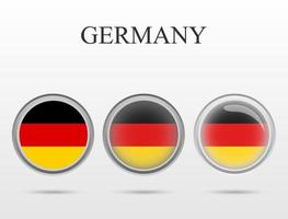 Flag of Germany in the form of a circle vector