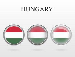 Flag of Hungary in the form of a circle vector